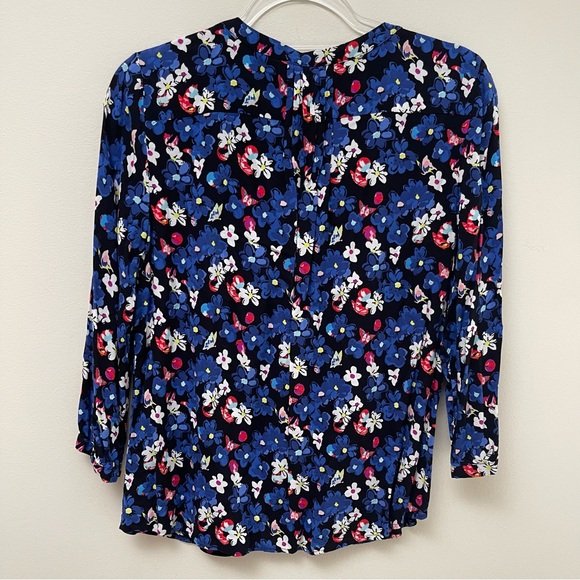 Talbots Petite Floral Long Sleeve Top - Picture 7 of 10